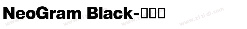 NeoGram Black字体转换